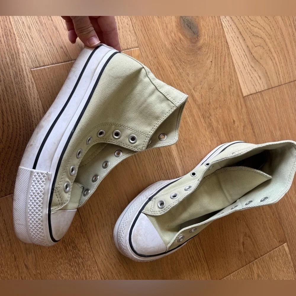 Converse taylor all star lift seasonal color sneakers-olive aura womens 6.5